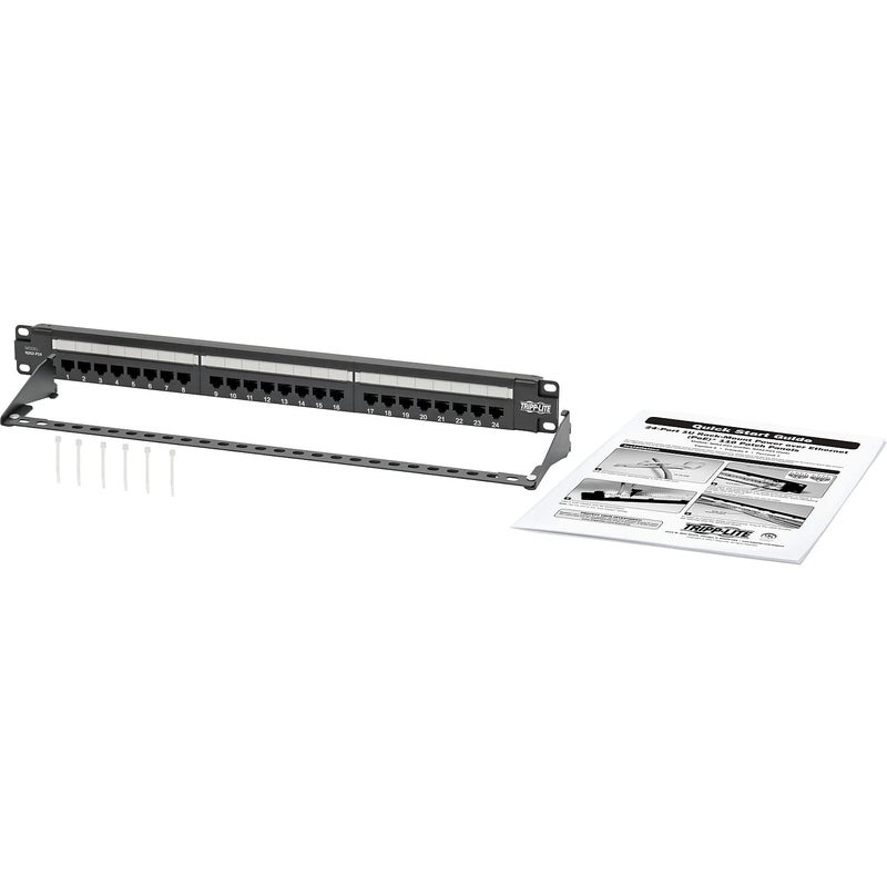 Tripp Lite Eaton Tripp Lite Cat6 24-Port PoE+ Patch Panel, RJ45 Ethernet, 1U Rackmount, EIA/TIA 568A/B Wiring Standards for 110 & Krone Terminations, (N252-P24), Black - Image 5